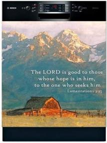 img 2 attached to 🧲 Enhance Your Dishwasher with a Magnetic Vinyl Door Cover - Learn More in Lamentations 3:25!