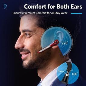 img 1 attached to 🎧 Upgraded Bluetooth Headset with Active Noise Cancelling, CVC8.0 Dual-Mic Hands-Free V5.0, Comfortable Earbud, 240 Hrs Standby Time for Business, Workout, and Driving