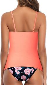 img 3 attached to Tempt Me Swimwear Blouson Tankini Women's Clothing for Swimsuits & Cover Ups