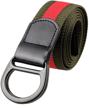 squaregarden webbing leather double d rings men's accessories for belts logo