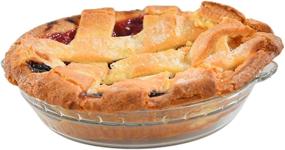 img 1 attached to 🥧 Домашние стеклянные тарелки для десертов диаметром 7 дюймов - набор из 2 шт., аксессуары для выпечки