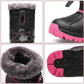 img 1 attached to Kids Boots Boys Girls Winter Boots Waterproof DKTX001 T4 23