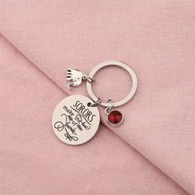 img 1 attached to 🔑 UJIMS Sorority Jewelry Sisterhood Keychain Sorors Perfect Greek Gift for Her Best Friend