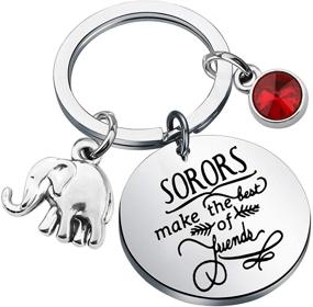 img 4 attached to 🔑 UJIMS Sorority Jewelry Sisterhood Keychain Sorors Perfect Greek Gift for Her Best Friend