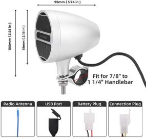 img 2 attached to Мотоциклетный усилитель с водонепроницаемым Bluetooth для руля