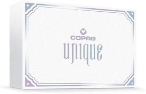 img 1 attached to 🃏 Copag Unique Luxury Design: Premium 100% Plastic Playing Cards - Poker Size, Regular Index - Purple/Grey Double Deck Set