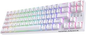 img 4 attached to LTC NB681 Nimbleback Wired 65% Mechanical Keyboard - RGB Backlit, Compact 68 Keys Gaming Keyboard with Hot-Swappable Switches & Stand-Alone Arrow/Control Keys (Brown Switch, White)