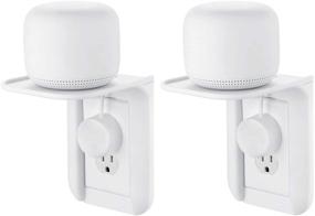 img 4 attached to Wasserstein AC Outlet Mount for Google Nest WiFi - Ultimate Wall Shelf for Google Home, Nest Mini & Nest Hub, Echo Dot 1st, 2nd & 3rd Gen, Sonos One, Smartphones and More (2-Pack)