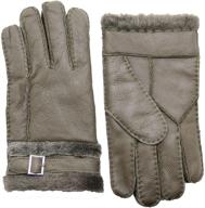 🧤 shearling sheepskin mittens for men - yiseven adjustable accessories in gloves & mittens logo