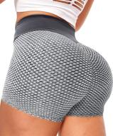 enhance your curves with hometa butt lifting booty shorts for women – high waisted yoga shorts for workout and gym логотип