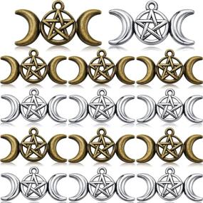 img 4 attached to Pentacle Pentagram Crescent Accessory Decorations Beading & Jewelry Making