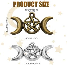 img 3 attached to Pentacle Pentagram Crescent Accessory Decorations Beading & Jewelry Making