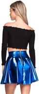 womens leather skater skirt large logo