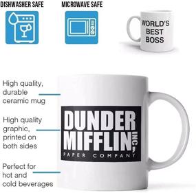 img 2 attached to The Office - Best Boss Mug, Dunder Mifflin Ceramic Mug - 11 oz