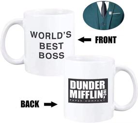 img 3 attached to The Office - Best Boss Mug, Dunder Mifflin Ceramic Mug - 11 oz