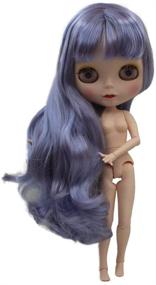 img 2 attached to 🎨 12-Inch Customizable BJD Doll with Matte Face and Ball Jointed Body, 4-Color Changing Eyes, Dress and Makeup DIY - Nude Doll (SNO.37)
