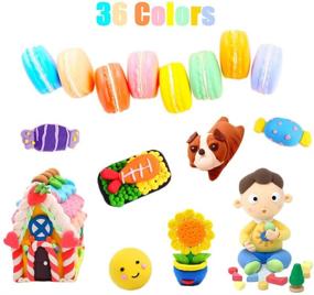 img 2 attached to Ultra Light Air Dry Clay Set - 36 Colors, with Tools for Creative Kids Crafts and Art Projects