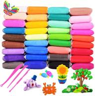 ultra light air dry clay set - 36 colors, with tools for creative kids crafts and art projects logo
