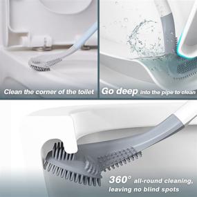 img 2 attached to 🏌️ Golf Toilet Brush: Fast & Efficient Cleaning for Bathroom Toilets with Silicone Brush Head & Long-Handled Golf Clubs