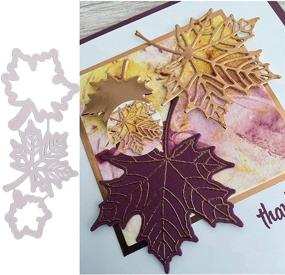 img 1 attached to 🍁 2020 New Maple Leaf Plant Cutting Dies - 3Pcs/Set DIY Scrapbooking Artist Metal Cutting Dies Stencils for Card Making, Decorative Crafts, and Embossing - DIY Die Cuts for Enhanced SEO