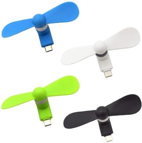 img 4 attached to Mini USB Type C Fan Portable for Samsung Galaxy Note 8 Note9 A10 A9 Star A9s A8s A8+ A6s, Moto G7 G6 LG Stylo 4 Xiaomi Mi A2 Mi 8 Huawei P30 and More