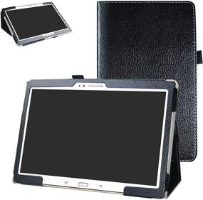 img 4 attached to 📱 Samsung Tab S 10.5 T800 Case - Bige PU Leather Folio Stand Cover for 10.5" Samsung Galaxy Tab S 10.5 SM-T800 SM-T801 SM-T805 T807 Tablet in Black