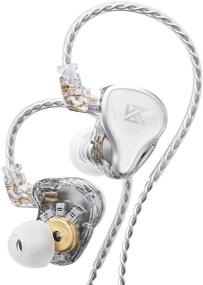 img 4 attached to 🎧 KZ ZAS IEM Earphones: 16-Unit Hybrid High-Frequency 7BA+10mm Dual DD HiFi Stereo Sound, Noise Cancelling Earbuds with Built-in Microphone - White, Wired