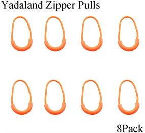 img 1 attached to Yadaland Orange Zipper Pulls Extension: Convenient One Finger Use, Super Easy Grip Tabs Tag Handle for Bag, Jackets, and More! 8Pack Nylon Cord with Easy Installation.