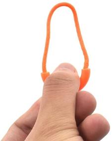 img 4 attached to Yadaland Orange Zipper Pulls Extension: Convenient One Finger Use, Super Easy Grip Tabs Tag Handle for Bag, Jackets, and More! 8Pack Nylon Cord with Easy Installation.