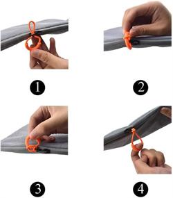 img 2 attached to Yadaland Orange Zipper Pulls Extension: Convenient One Finger Use, Super Easy Grip Tabs Tag Handle for Bag, Jackets, and More! 8Pack Nylon Cord with Easy Installation.