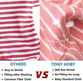 img 1 attached to 🐶 TONY HOBY Striped 4 Legged Dog Pajamas: Cozy Cotton Jumpsuit for Female/Male Pets