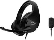 🎧 hyperx cloud stinger s - gaming headset for pc with virtual 7.1 surround sound, lightweight design, memory foam, soft leatherette, durable steel sliders, swivel-to-mute noise-cancelling microphone in black logo