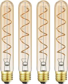 img 4 attached to 💡 7.3-Inch Tubular Vintage Filament Light Bulb with Dimmable Functionality