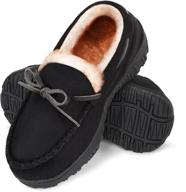 👞 nccb moccasin memory foam non-slip boys' shoe slippers logo