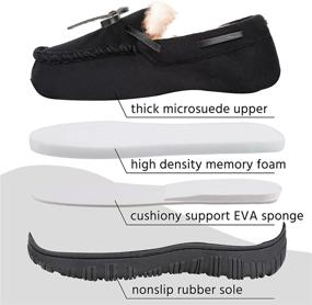 img 3 attached to 👞 NCCB Moccasin Memory Foam Non-Slip Boys' Shoe Slippers