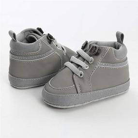 img 1 attached to Premium Anti-Slip Soft Ankle Boots for Baby Boys and Girls - Toddler First Walkers Newborn Crib Shoes