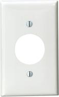 🔌 leviton 1-gang single device receptacle wallplate, white - 1.406-inch hole size логотип