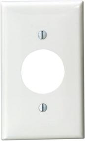 img 1 attached to 🔌 Leviton 1-Gang Single Device Receptacle Wallplate, White - 1.406-Inch Hole Size