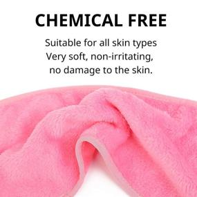 img 3 attached to 🧖 PRITE Makeup Remover Cloth: Reusable Facial Cleansing Towel for All Skin Types - Chemical Free, Instant Makeup Removal with Water, 4 Pack with Satisfaction Guarantee