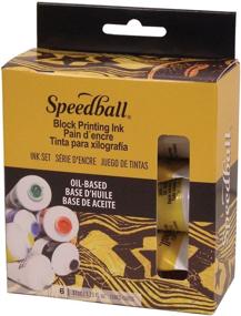 img 1 attached to 🖌️ Professional Speedball 3476 Oil-Based Block Printing Ink Starter Set – AP Certified, 1.25 FL OZ Tubes, Ideal for Permanent Prints
