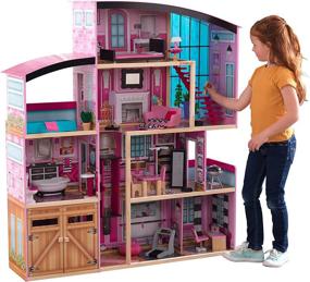 img 4 attached to 🏰 Sparkling Fun for Little Ones: KidKraft 65949 Shimmer Mansion Dollhouse