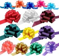 15 assorted gift pull bows for holidays & special occasions - sizes, colors & variety pack incl. christmas, valentine's, birthday, easter - perfect for decoration, presents, fundraisers, office & classroom logo