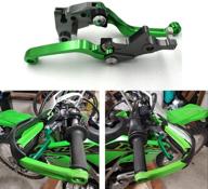 🔧 green billet pivot foldable clutch brake lever for klx125 2010-2016, klx150s 2009-2013, klx150bf, klx150l, klx250, klx250s, klx250sf, klx230r, versys-x250 tourer, versys-x300 motorcycles logo