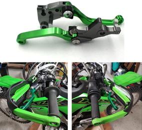 img 2 attached to 🔧 Green Billet Pivot Foldable Clutch Brake Lever for KLX125 2010-2016, KLX150S 2009-2013, KLX150BF, KLX150L, KLX250, KLX250S, KLX250SF, KLX230R, VERSYS-X250 Tourer, VERSYS-X300 Motorcycles