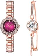 weicam elegant crystal bracelet wristwatches logo