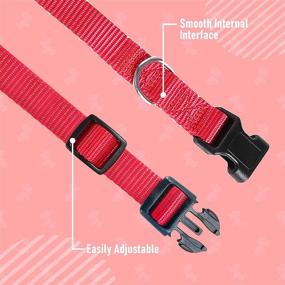 img 2 attached to EAARTCHI Classic Dog Collar, Quick Release Buckle, Adjustable Nylon for Small Medium Large Dogs Puppies