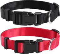 eaartchi classic dog collar, quick release buckle, adjustable nylon for small medium large dogs puppies logo