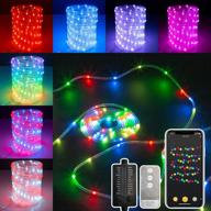 🌈 vanthylit 33ft rgb led rope string lights - 100lt, 18 modes colors changing outdoor tube lights, waterproof plug-in outdoor fairy lights for wedding, patio, garden, christmas decor логотип