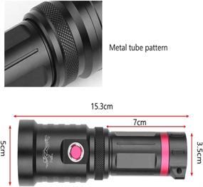 img 1 attached to 🤿 Professional Dive Light - 12000 Lumen Super Bright Scuba Flashlight with Rechargeable Battery and Charger. IPX8 Waterproof, Submersible up to 150m Depth, Perfect for Underwater Safety