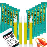 🔦 premium pack of 12 ultra bright glow sticks with bonus emergency blanket and survival whistle - ideal for camping, hiking, outdoor adventures, survival kits, and more - provides over 12 hours of reliable emergency lighting логотип